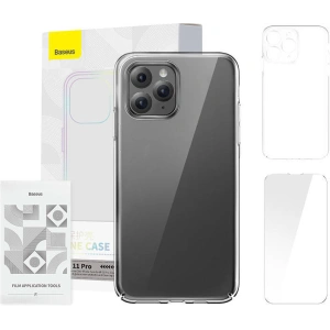 Hurtownia GSM - Etui Baseus Crystal Series Clear Apple iPhone 11 Pro (průhledné) + tvrzené sklo + čisticí sada - BSU4045 - {ean13} - Hurt