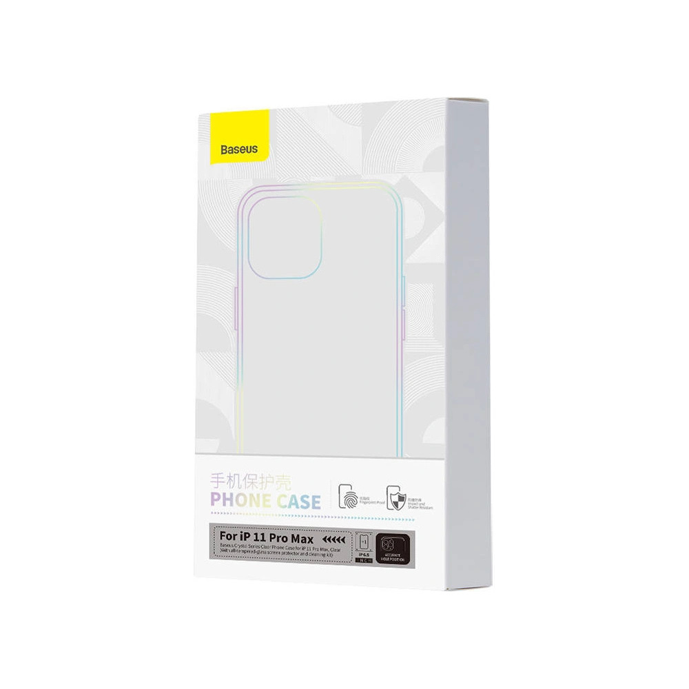 Hurtownia GSM - Etui Baseus Crystal Series Clear Apple iPhone 11 Pro Max (klar) + gehärtetes Glas + Reinigungsset - BSU4046 - {ean13} - Hurt