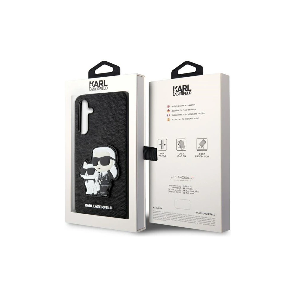 Hurtownia GSM - Etui Karl Lagerfeld KLHCA34SANKCPK Samsung Galaxy A34 5G kemény tok fekete/színes Saffiano Karl & Choupette - KLD1566 - {ean13} - Hurt