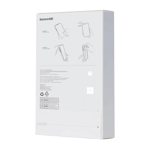 Etui Baseus Magnetic Crystal Clear Apple iPhone 12 (transparentne) + szkło hartowane + zestaw czyszczący