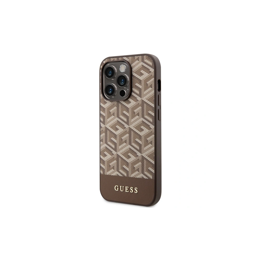 Hurtownia GSM - Etui Guess GUHMP14LHGCFSEW Apple iPhone 14 Pro maro/brown hard case GCube Stripes MagSafe - GUE2543 - {ean13} - Hurt