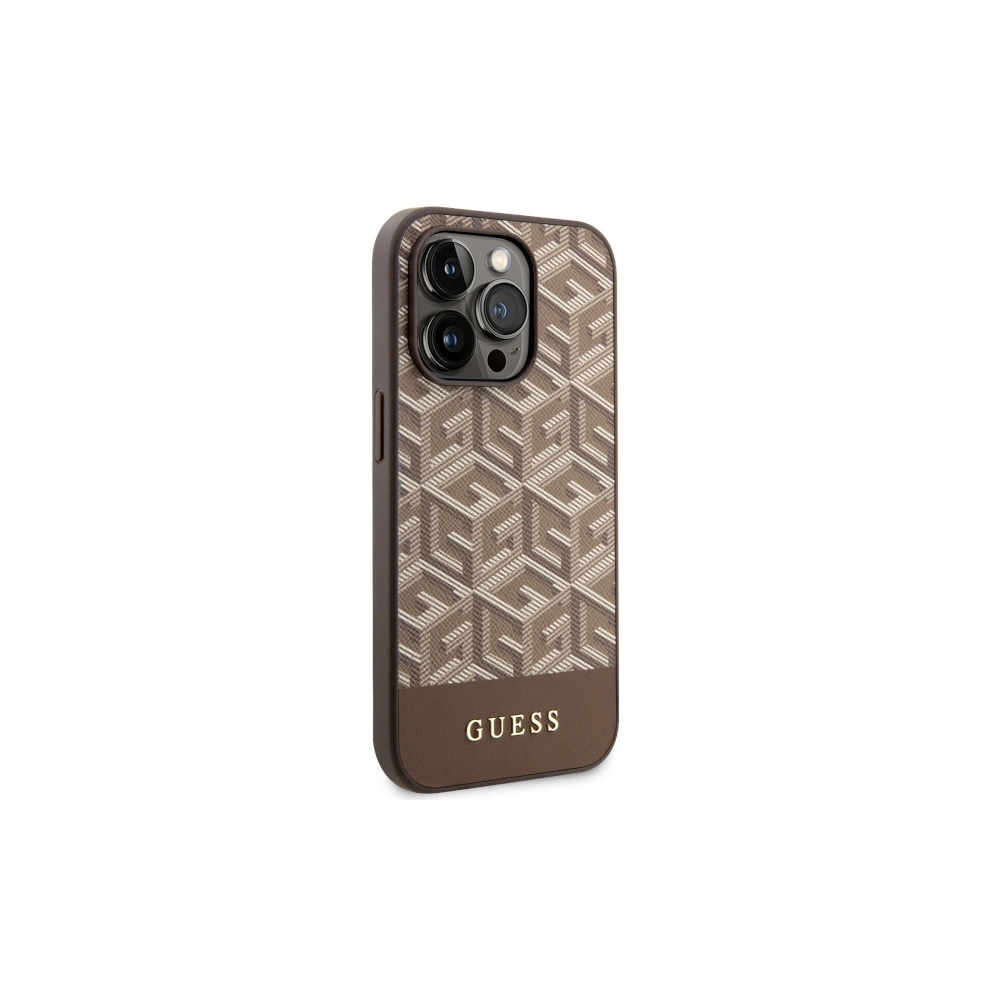 Hurtownia GSM - Etui Guess GUHMP14LHGCFSEW Apple iPhone 14 Pro maro/brown hard case GCube Stripes MagSafe - GUE2543 - {ean13} - Hurt