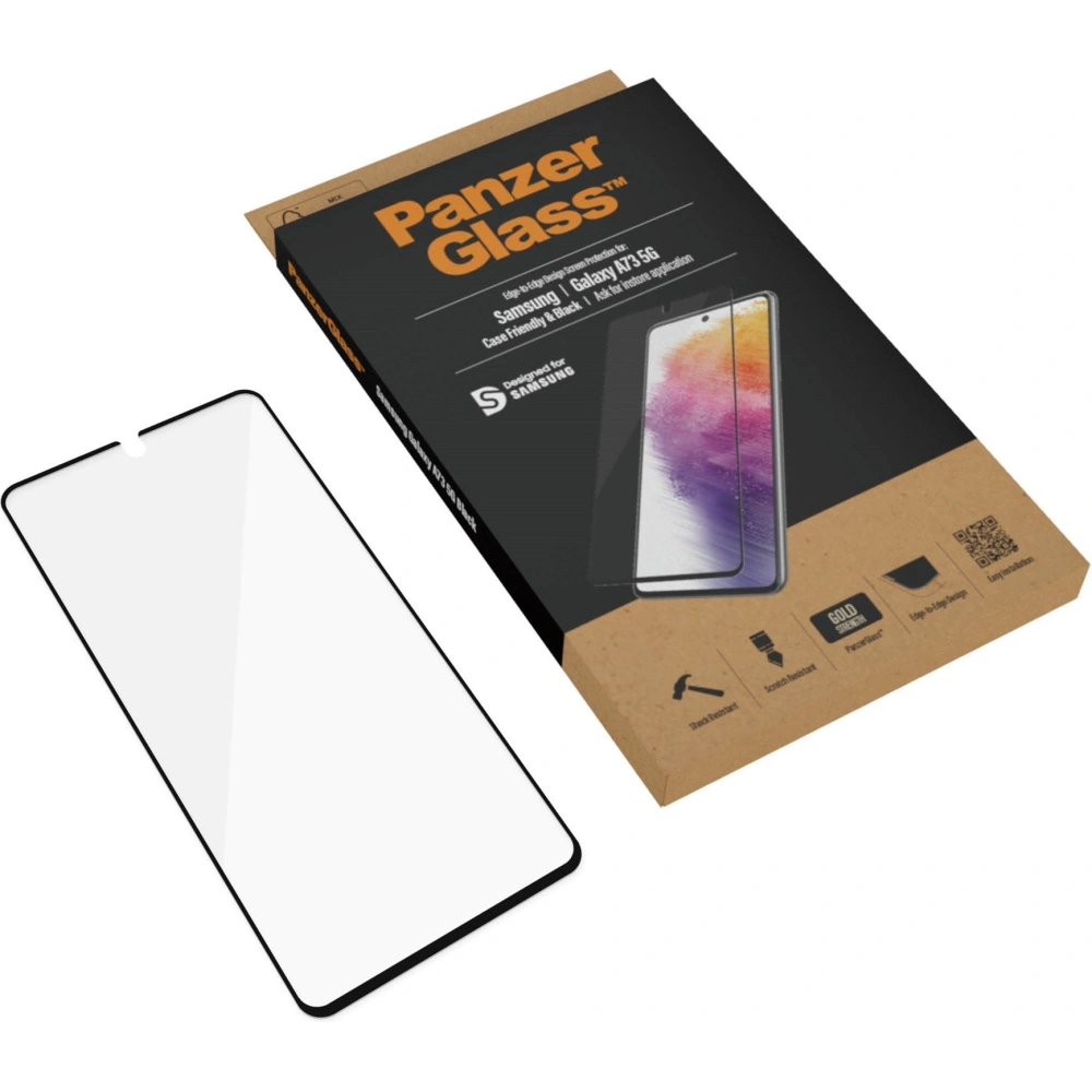 Hurtownia GSM - Zesílené sklo PanzerGlass E2E Regular Samsung Galaxy A73 Case Friendly černé/black - PZG387 - {ean13} - Hurt