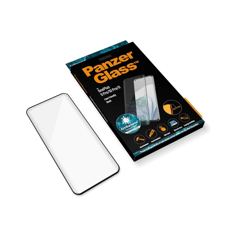 Hurtownia GSM - Edzett üveg PanzerGlass E2E Mikrotörés OnePlus 9 Pro Case Friendly fekete Antibakteriális - PZG386 - {ean13} - Hurt