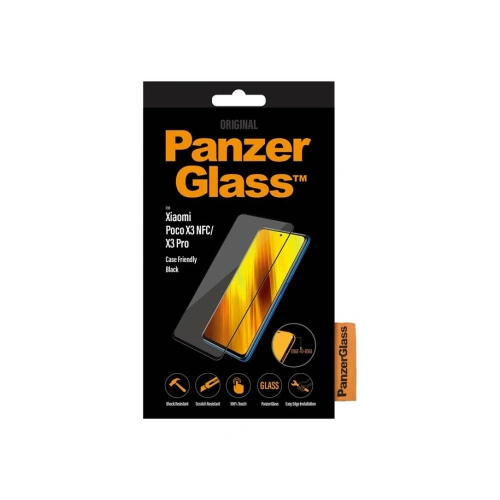 Szkło hartowane PanzerGlass E2E Regular Xiaomi Poco X3 NFC/X3 Pro Case Friendly czarny/black