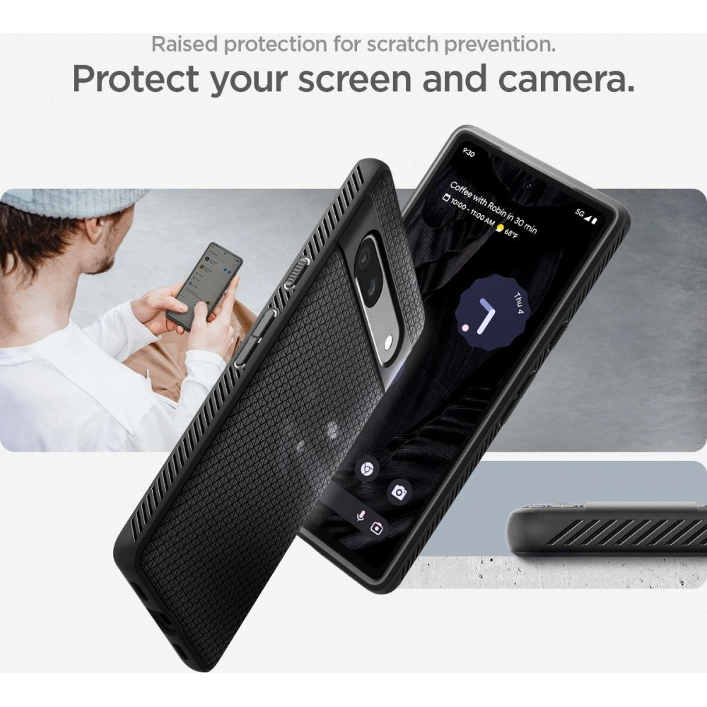 Hurtownia GSM - Etui Spigen Liquid Air Google Pixel 7a Negru Mat - SPN2861 - {ean13} - Hurt
