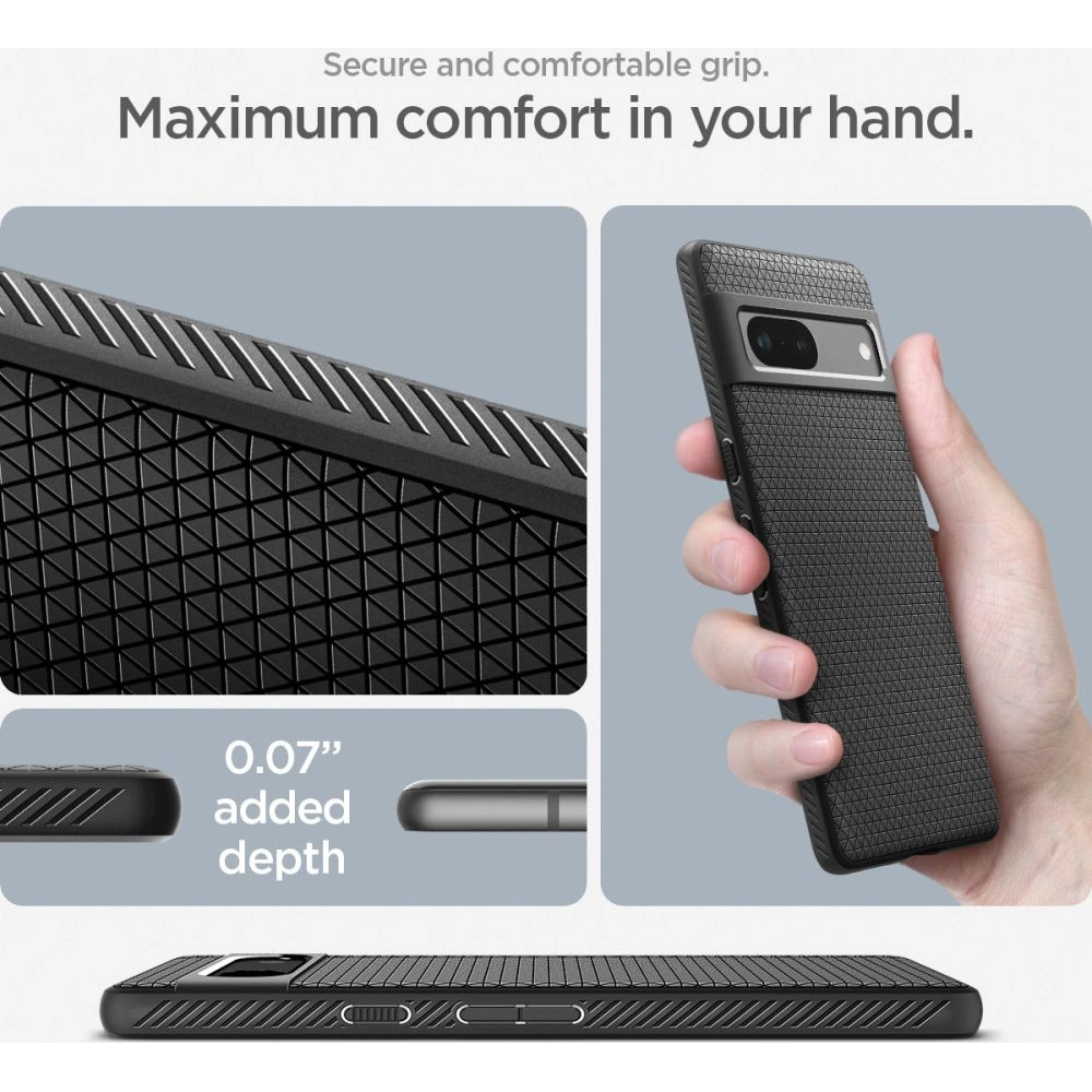 Hurtownia GSM - Etui Spigen Liquid Air Google Pixel 7a Negru Mat - SPN2861 - {ean13} - Hurt