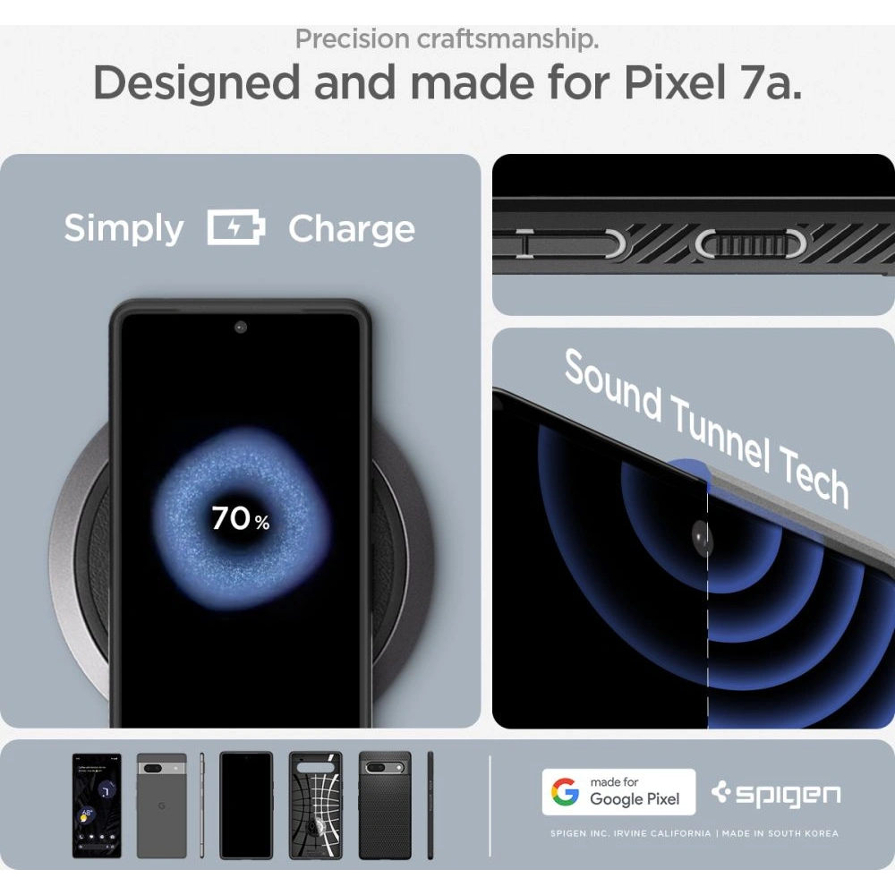 Hurtownia GSM - Spigen Case Liquid Air Google Pixel 7a Mattschwarz - SPN2861 - {ean13} - Hurt