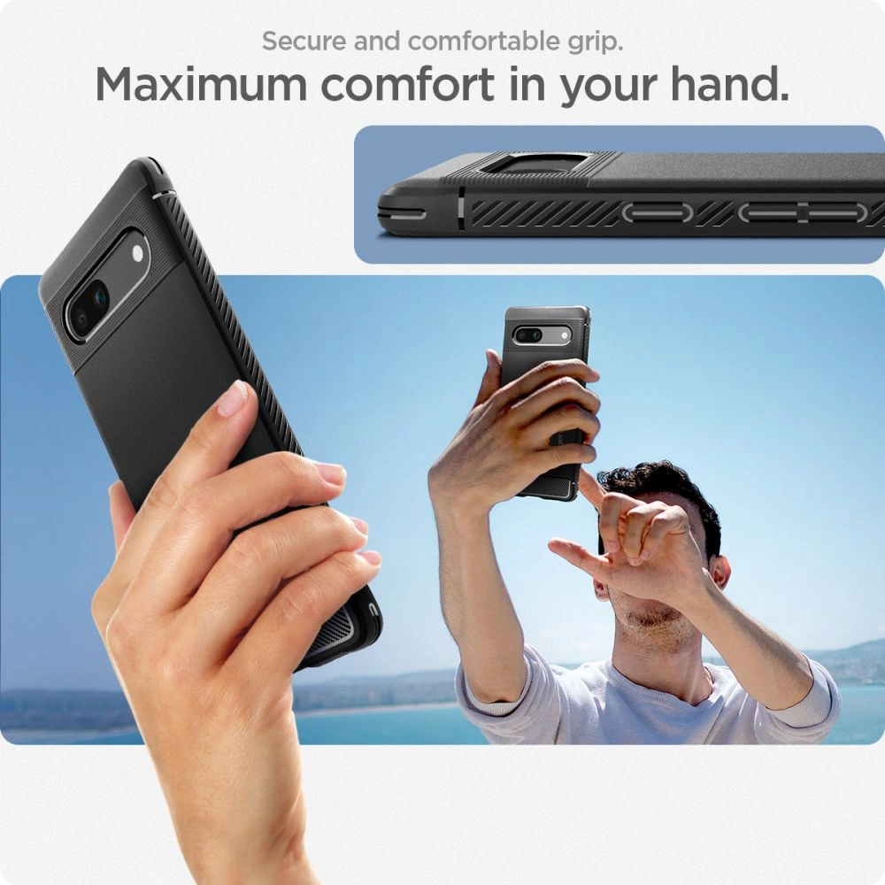 Hurtownia GSM - Etui Spigen Rugged Armor Google Pixel 7a Matt Fekete - SPN2862 - {ean13} - Hurt
