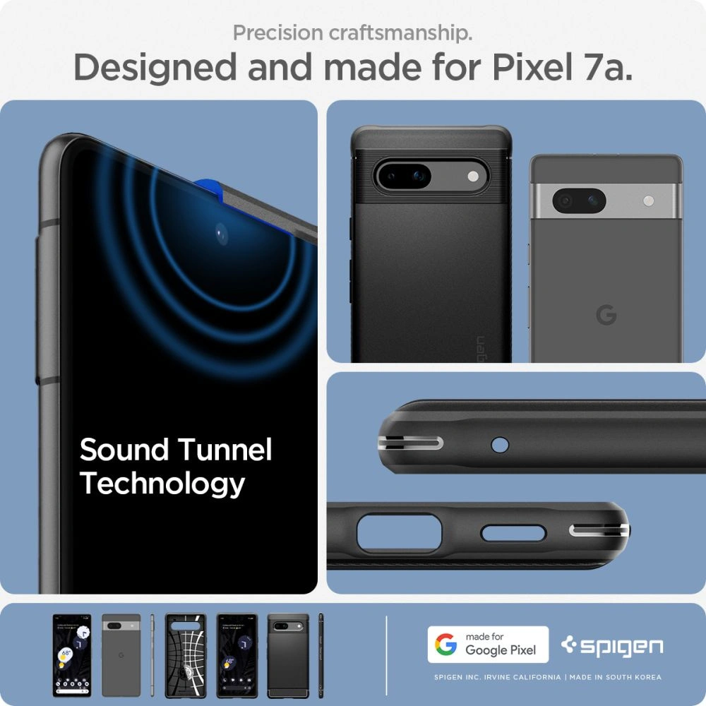 Hurtownia GSM - Etui Spigen Rugged Armor Google Pixel 7a Matt Fekete - SPN2862 - {ean13} - Hurt