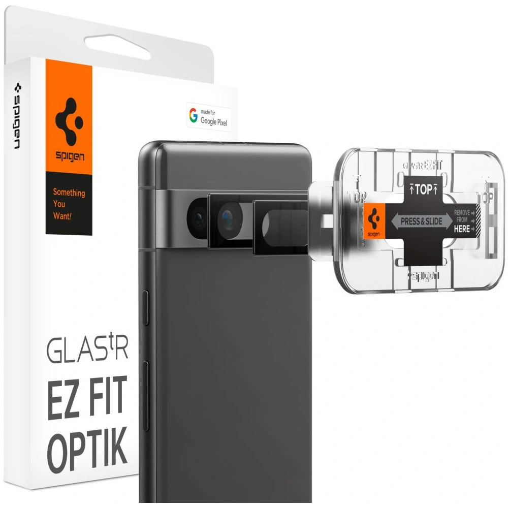 Hurtownia GSM - Sticlă securizată pentru aparat Spigen Optik.tr ez Fit Camera Protector Google Pixel 7a Negru [2 PACK] - SPN2864 - {ean13} - Hurt