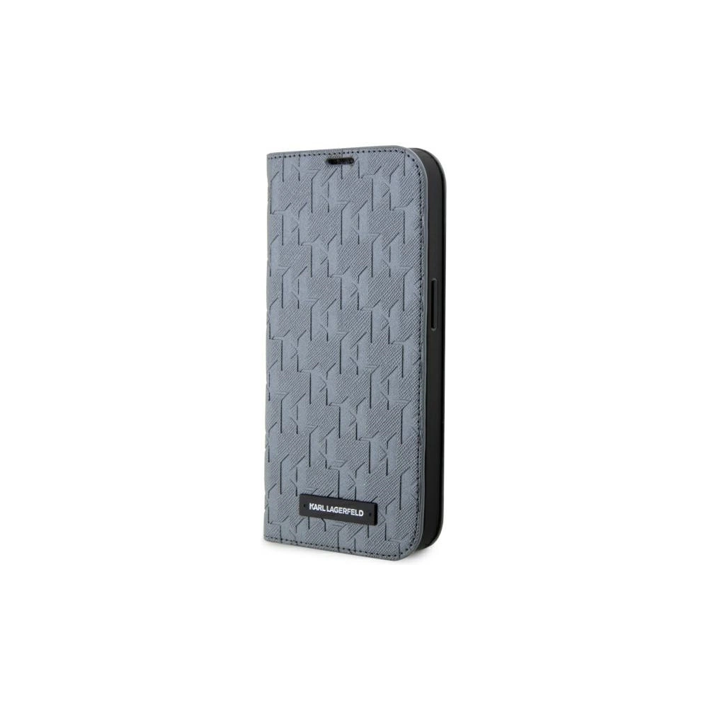 Hurtownia GSM - Etui Karl Lagerfeld KLBKP14LSAKLHPG Apple iPhone 14 Pro Buchhülle silber Saffiano Monogram - KLD1568 - {ean13} - Hurt