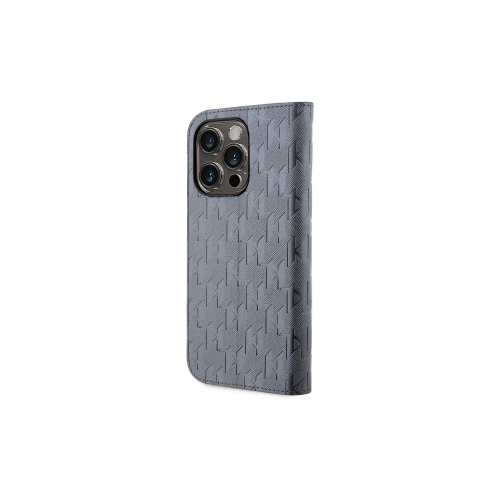 Hurtownia GSM - Etui Karl Lagerfeld KLBKP14LSAKLHPG Apple iPhone 14 Pro husa carte argintie/silver Saffiano Monogram - KLD1568 - {ean13} - Hurt
