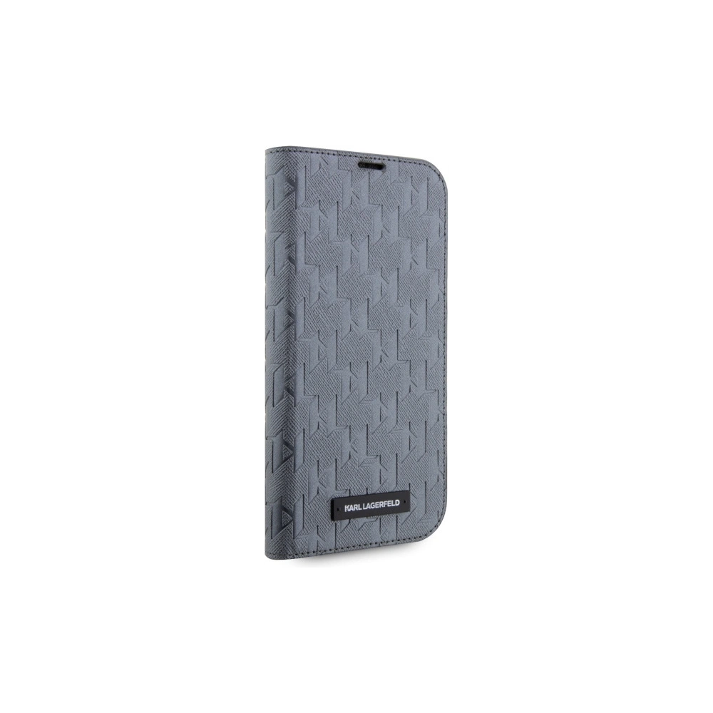 Hurtownia GSM - Etui Karl Lagerfeld KLBKP14LSAKLHPG Apple iPhone 14 Pro Buchhülle silber Saffiano Monogram - KLD1568 - {ean13} - Hurt