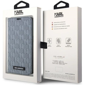 Hurtownia GSM - Etui Karl Lagerfeld KLBKP14LSAKLHPG Apple iPhone 14 Pro husa carte argintie/silver Saffiano Monogram - KLD1568 - {ean13} - Hurt