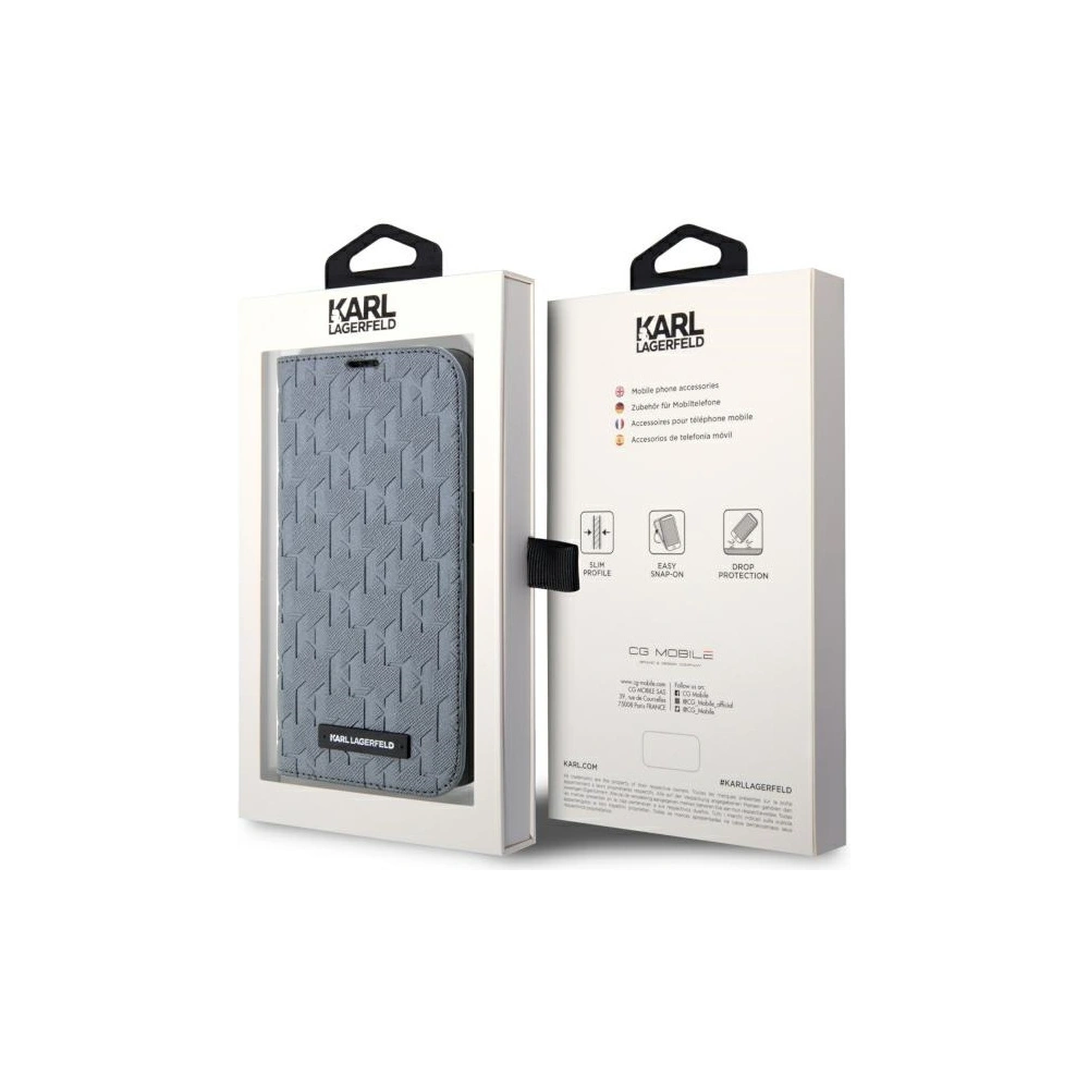Hurtownia GSM - Etui Karl Lagerfeld KLBKP14LSAKLHPG Apple iPhone 14 Pro husa carte argintie/silver Saffiano Monogram - KLD1568 - {ean13} - Hurt