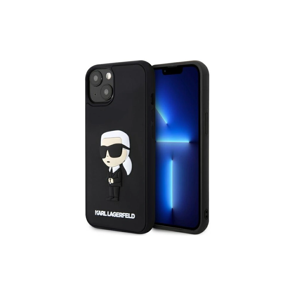Hurtownia GSM - Etui Karl Lagerfeld KLHCP14M3DRKINK Apple iPhone 14 Plus / 15 Plus černý/black hardcase Rubber Ikonik 3D - KLD1571 - {ean13} - Hurt