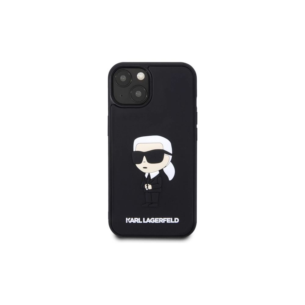 Hurtownia GSM - Etui Karl Lagerfeld KLHCP14M3DRKINK Apple iPhone 14 Plus / 15 Plus czarny/black hardcase Rubber Ikonik 3D - KLD1571 - {ean13} - Hurt