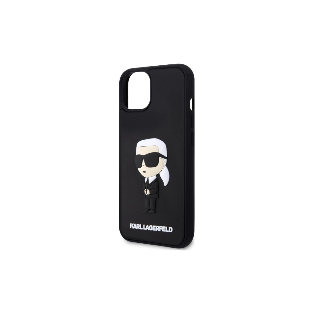 Hurtownia GSM - Etui Karl Lagerfeld KLHCP14M3DRKINK Apple iPhone 14 Plus / 15 Plus černý/black hardcase Rubber Ikonik 3D - KLD1571 - {ean13} - Hurt