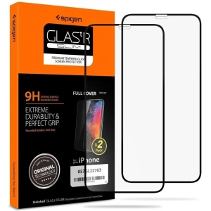 Gehärtetes Glas Spigen GLAS.tR Slim Apple iPhone 11 Pro Schwarz [2 PACK]