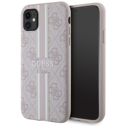 Guess Distributor - 3666339119812 - GUE2544 - Guess GUHMN61P4RPSP Apple iPhone 11/XR pink hardcase 4G Printed Stripes MagSafe - B2B homescreen