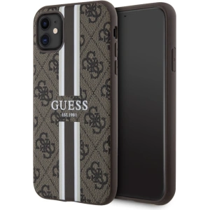 Hurtownia GSM - Etui Guess GUHMN61P4RPSW Apple iPhone 11/XR maro/brown hardcase 4G Printed Stripes MagSafe - GUE2545 - {ean13} - Hurt