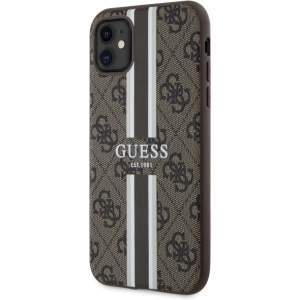 Hurtownia GSM - Etui Guess GUHMN61P4RPSW Apple iPhone 11/XR maro/brown hardcase 4G Printed Stripes MagSafe - GUE2545 - {ean13} - Hurt