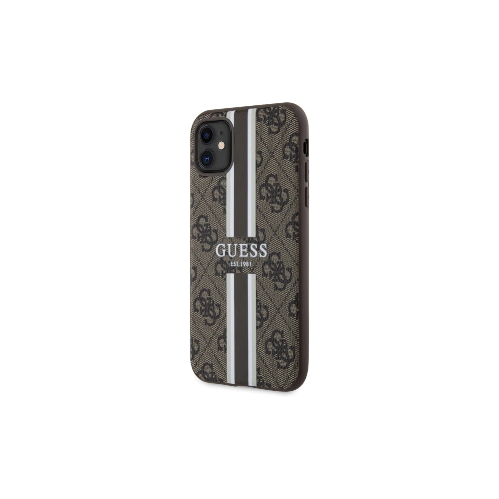 Hurtownia GSM - Etui Guess GUHMN61P4RPSW Apple iPhone 11/XR braun/hardcase 4G Printed Stripes MagSafe - GUE2545 - {ean13} - Hurt