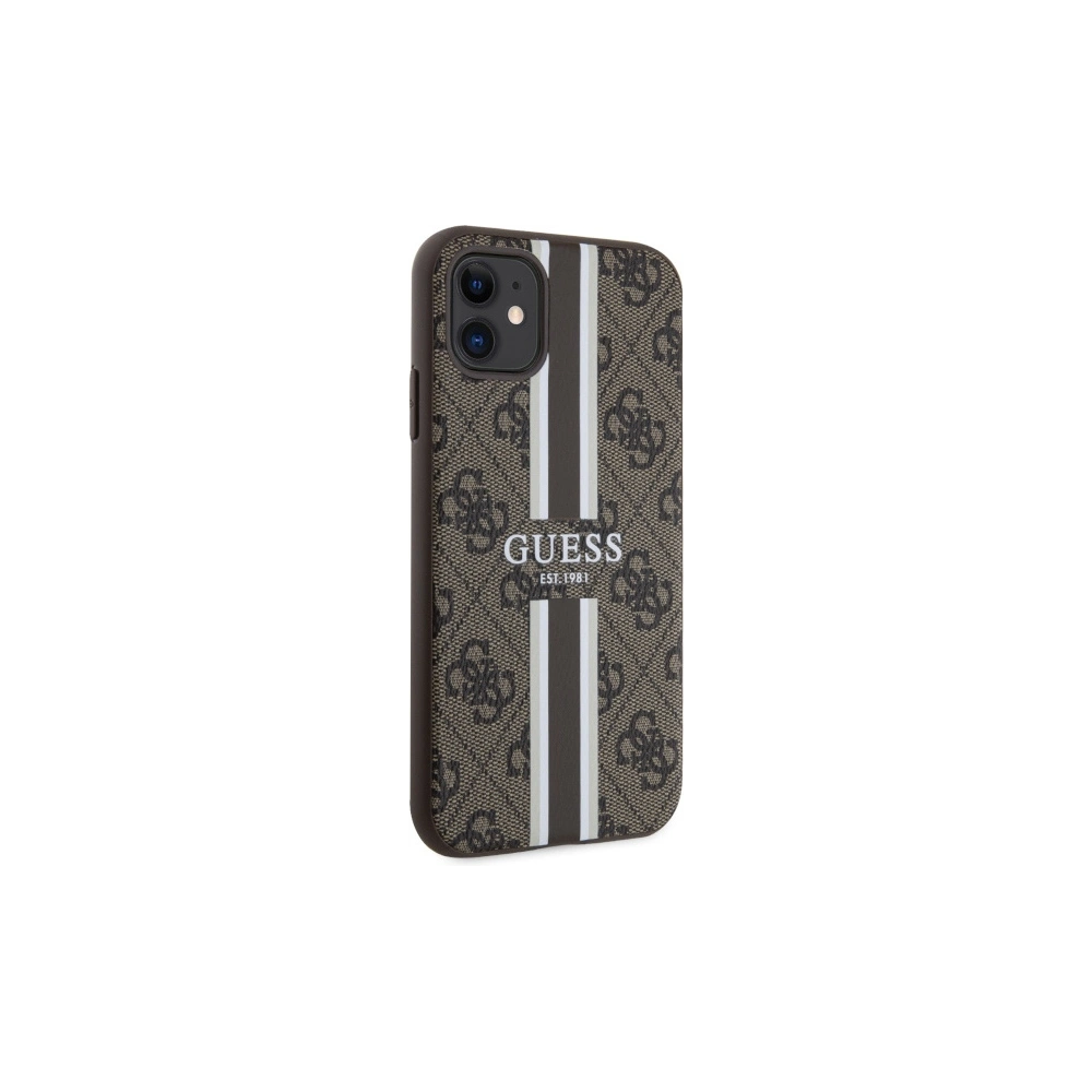 Hurtownia GSM - Etui Guess GUHMN61P4RPSW Apple iPhone 11/XR maro/brown hardcase 4G Printed Stripes MagSafe - GUE2545 - {ean13} - Hurt