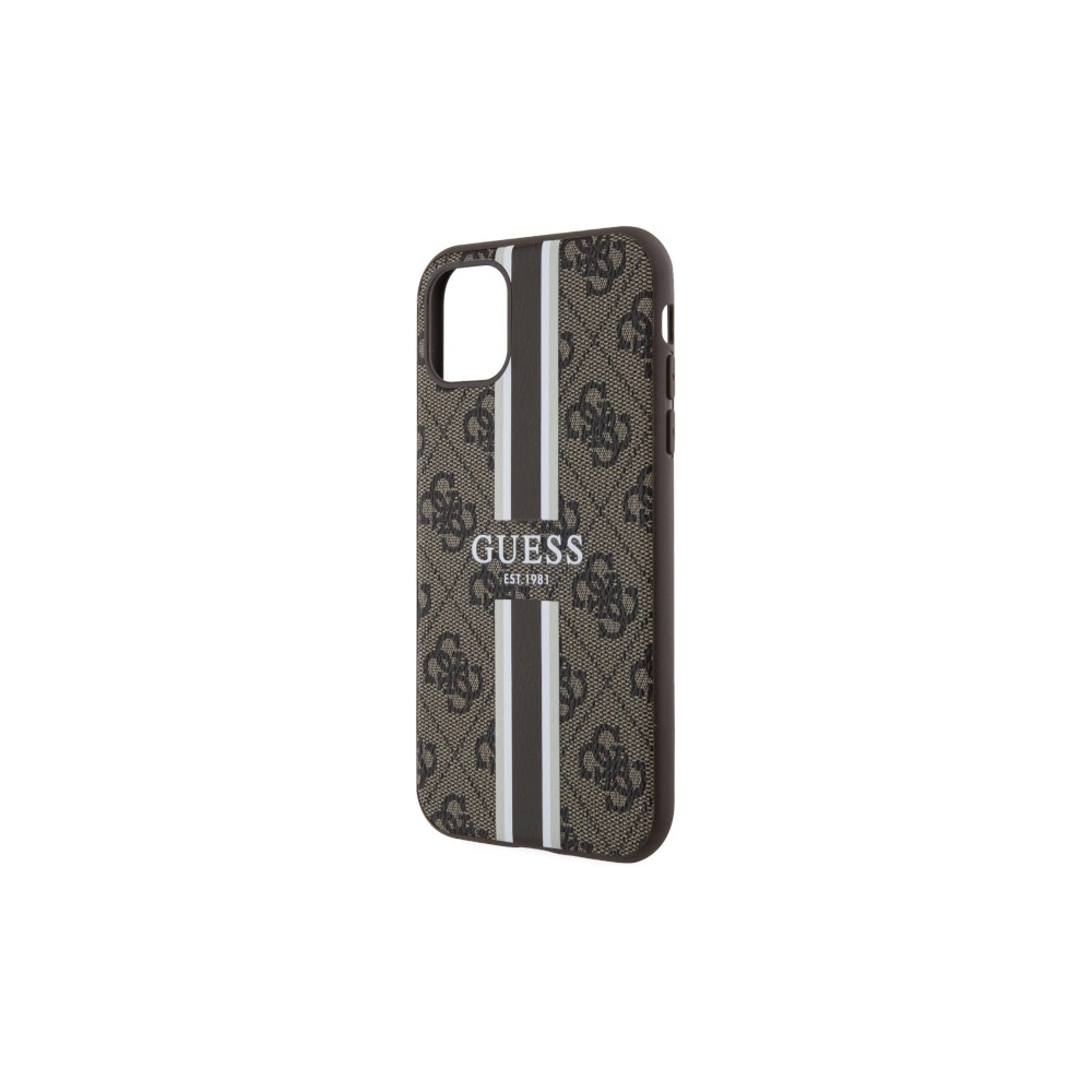 Hurtownia GSM - Etui Guess GUHMN61P4RPSW Apple iPhone 11/XR maro/brown hardcase 4G Printed Stripes MagSafe - GUE2545 - {ean13} - Hurt