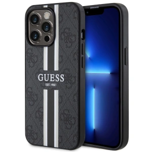 Wholesale Guess GUHMP13LP4RPSK Apple iPhone 13/13 Pro black hardcase 4G Printed Stripes MagSafe - GUE2546 - {ean13} - Hurt
