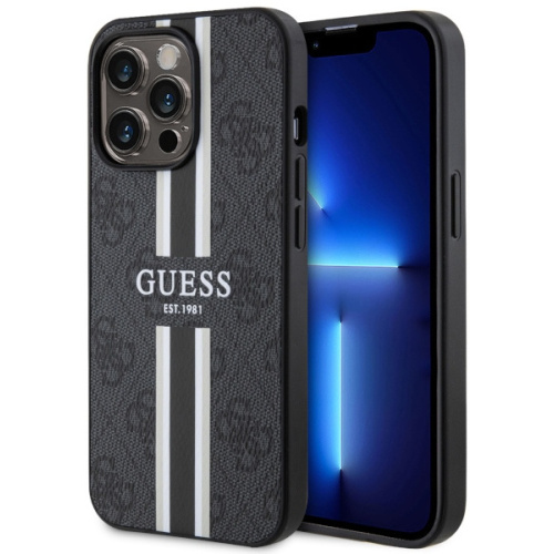 Guess Distributor - 3666339119652 - GUE2546 - Guess GUHMP13LP4RPSK Apple iPhone 13/13 Pro black hardcase 4G Printed Stripes MagSafe - B2B homescreen