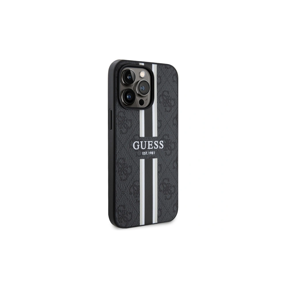 Guess GUHMP13LP4RPSK Apple iPhone 13/13 Pro black hardcase 4G Printed Stripes MagSafe