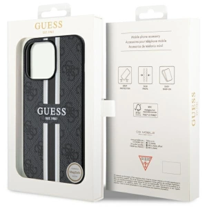 Etui Guess GUHMP13LP4RPSK Apple iPhone 13/13 Pro czarny/black hardcase 4G Printed Stripes MagSafe