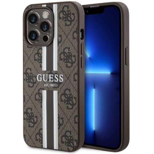 Guess Distributor - 3666339119751 - GUE2548 - Guess GUHMP13LP4RPSW Apple iPhone 13/13 Pro brown hardcase 4G Printed Stripes MagSafe - B2B homescreen