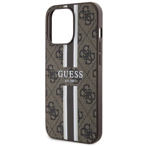 Etui Guess GUHMP13LP4RPSW Apple iPhone 13/13 Pro brązowy/brown hardcase 4G Printed Stripes MagSafe