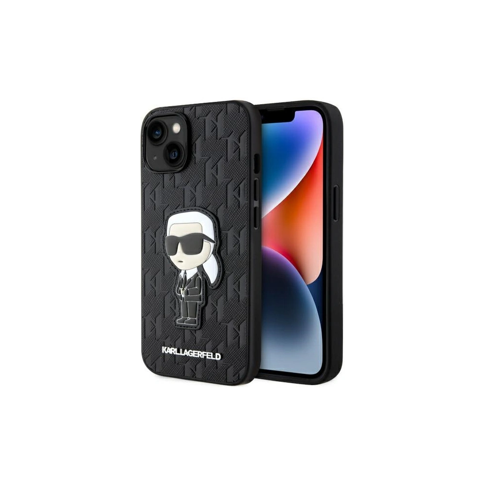 Hurtownia GSM - Etui Karl Lagerfeld KLHCP14SSAKHPKK Apple iPhone 14 černý/black Saffiano Monogram Ikonik - KLD1572 - {ean13} - Hurt