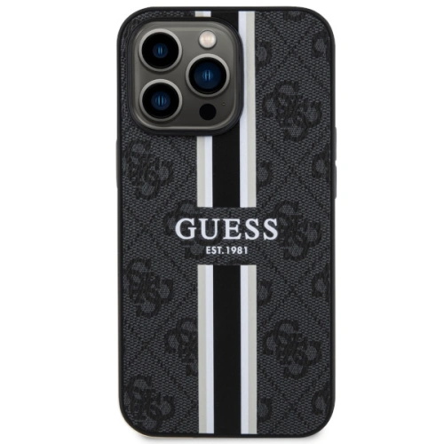 Etui Guess GUHMP13XP4RPSK Apple iPhone 13 Pro Max czarny/black hardcase 4G Printed Stripes MagSafe