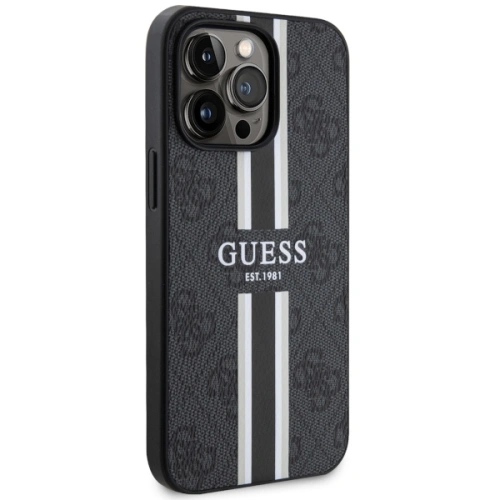 Etui Guess GUHMP13XP4RPSK Apple iPhone 13 Pro Max czarny/black hardcase 4G Printed Stripes MagSafe