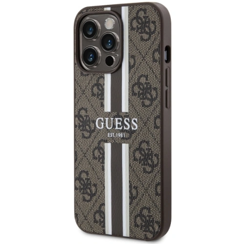 Etui Guess GUHMP13XP4RPSW Apple iPhone 13 Pro Max brązowy/brown hardcase 4G Printed Stripes MagSafe