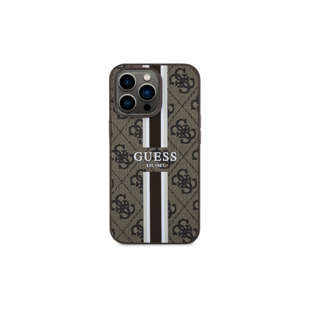 Hurtownia GSM - Etui Guess GUHMP13XP4RPSW Apple iPhone 13 Pro Max hnědý/brown hardcase 4G Printed Stripes MagSafe - GUE2551 - {ean13} - Hurt
