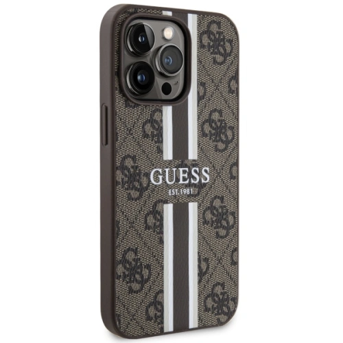 Etui Guess GUHMP13XP4RPSW Apple iPhone 13 Pro Max brązowy/brown hardcase 4G Printed Stripes MagSafe