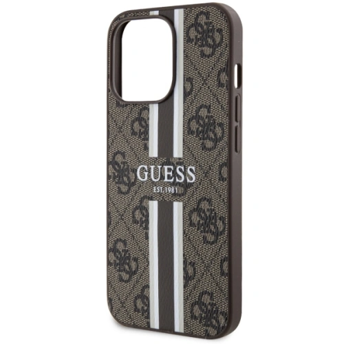 Etui Guess GUHMP13XP4RPSW Apple iPhone 13 Pro Max brązowy/brown hardcase 4G Printed Stripes MagSafe