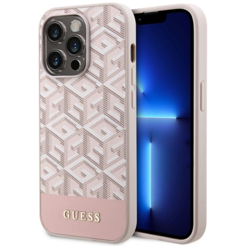 Hurtownia Guess - 3666339112523 - GUE2552 - Etui Guess GUHMP14LHGCFSEP Apple iPhone 14 Pro różowy/pink hard case GCube Stripes MagSafe - B2B homescreen