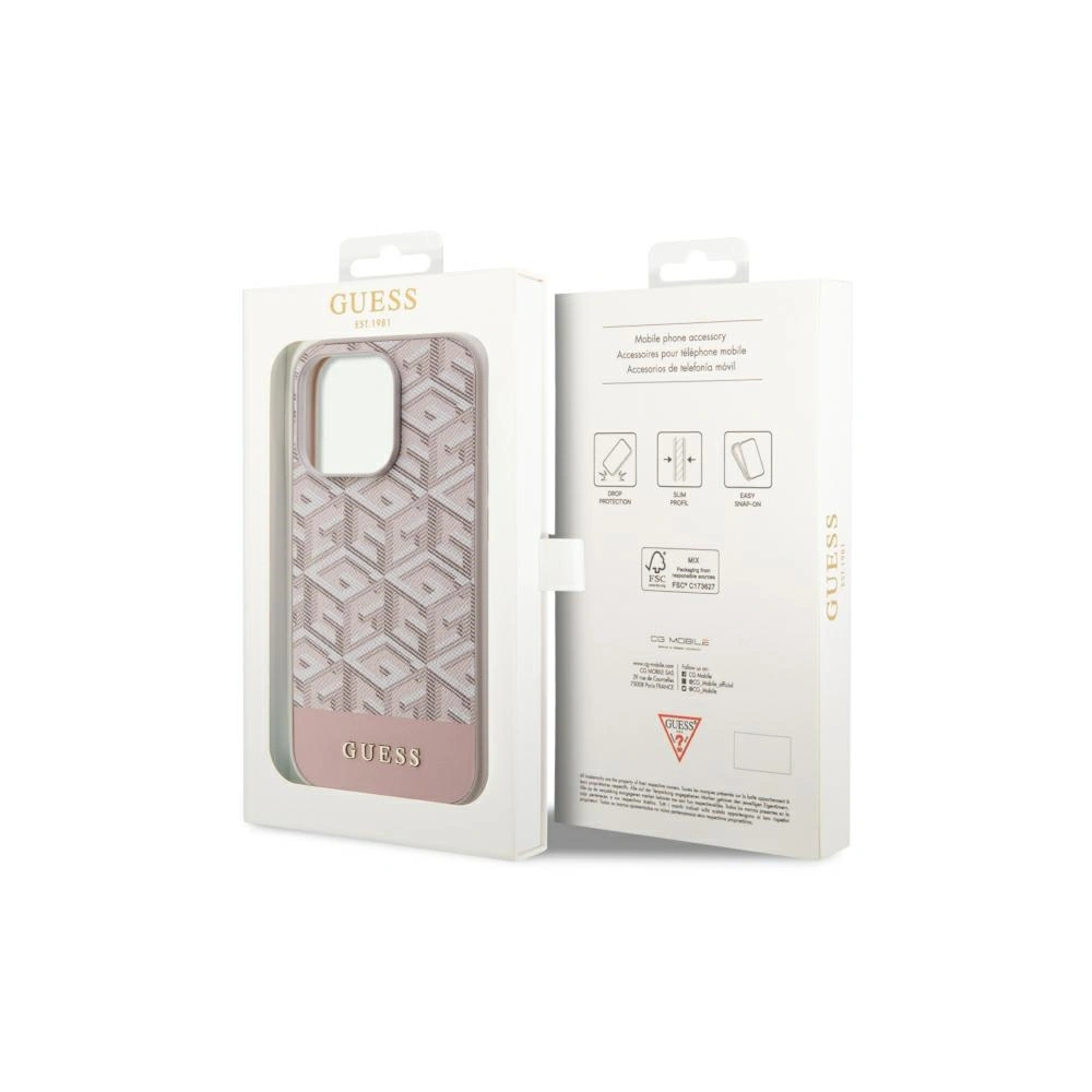 Hurtownia GSM - Etui Guess GUHMP14LHGCFSEP Apple iPhone 14 Pro rózsaszín/pink kemény tok GCube Stripes MagSafe - GUE2552 - {ean13} - Hurt