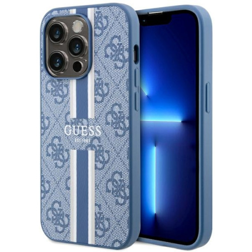 Guess Distributor - 3666339119997 - GUE2553 - Guess GUHMP14LP4RPSB Apple iPhone 14 Pro blue hardcase 4G Printed Stripes MagSafe - B2B homescreen
