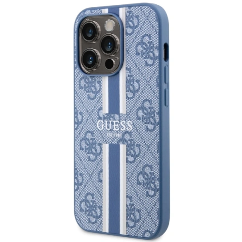 Etui Guess GUHMP14LP4RPSB Apple iPhone 14 Pro niebieski/blue hardcase 4G Printed Stripes MagSafe