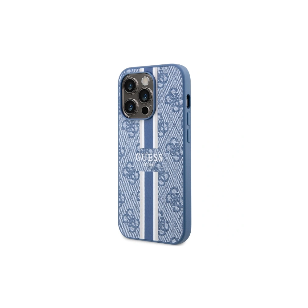 Hurtownia GSM - Etui Guess GUHMP14LP4RPSB Apple iPhone 14 Pro modrý/blue hardcase 4G Printed Stripes MagSafe - GUE2553 - {ean13} - Hurt