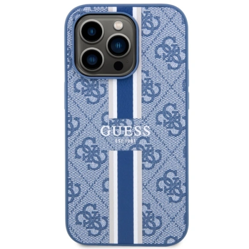 Etui Guess GUHMP14LP4RPSB Apple iPhone 14 Pro niebieski/blue hardcase 4G Printed Stripes MagSafe