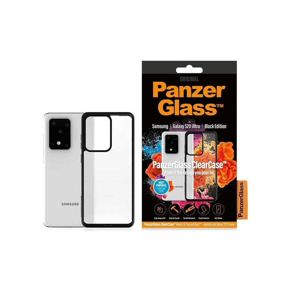 Hurtownia GSM - Etui PanzerGlass ClearCase Samsung Galaxy S20 Ultra fekete/black - PZG402 - {ean13} - Hurt